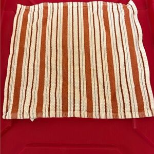 Striped Orange and White Towel